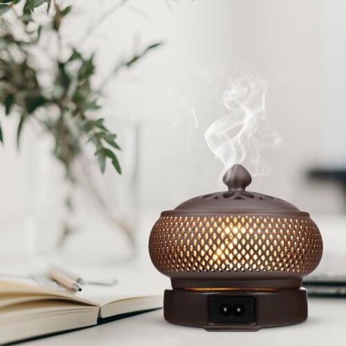 1 Set Electronic Incense Burner Timing Temperature Adjusting Electric Censers Ceramic Incense Burner Aromatherapy Burner Home