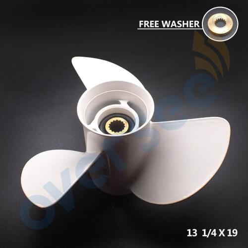 58130-ZW7-U22 Boat Aluminum Outboard Propeller for HONDA 13 1/4x19" 75-130HP