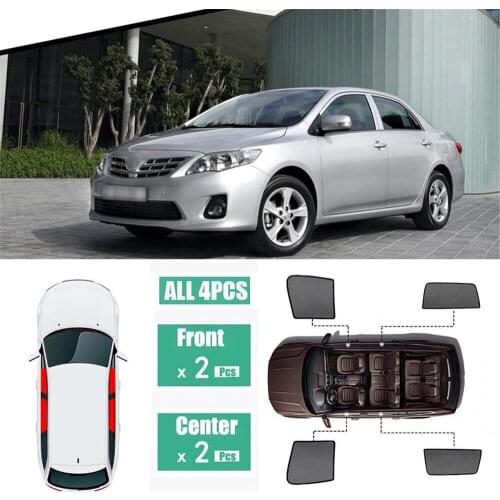 Side Windows Magnetic Sun Shade UV Protection Ray Blocking Mesh Visor Fit For Toyota Corolla E140/E150 2007-2013