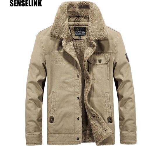 Mens Jacket Fashion Clothing Warm Autumn Winter Military Tactical Field Denim Bomber Pilot Army Oversize Plus Size Jacket 6XL