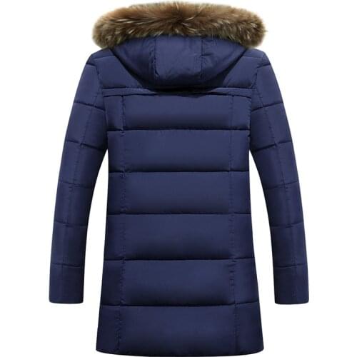 Winter Jackets Coats Overcoat Mens Parkas Thick Long Hats Fashion Casual Hombre Solid Warm Windproof Fur Collar 5XL 4XL