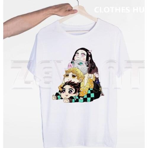New Arrive Kimetsu No Yaiba Tshirt Graphic Tops Streetwear T Shirt Nezuko Kamado Demon Slayer Japanese Anime Men