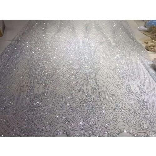 New design African sequines lace fabric quality SYJ-9545 glitter rope lace high quality free shipping