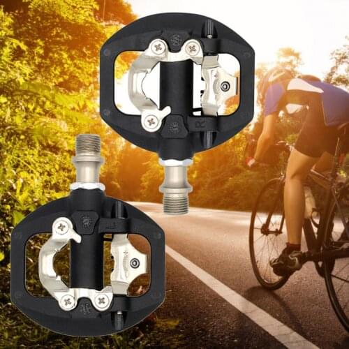 1 Set SPD System Bike Self-locking Pedal High-strength Single-sided Clipless Pedal Wear-resistant Rust-proof Bike Pedal for MTB
