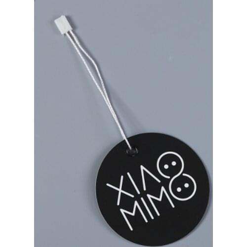 Custom hang tag coated paper label printing personalized tags for kids paper labels tags price round tags for clothing