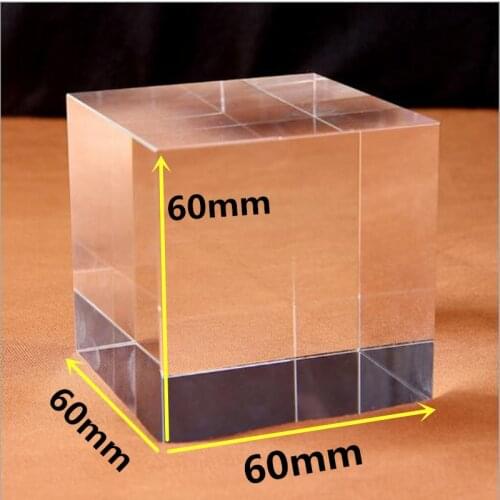 60x60x60mm 60*60*60mm Crystal square High Quality Transparent Clear K9 Crystal Cube Paperweight DIY Glass Blank for Engraving