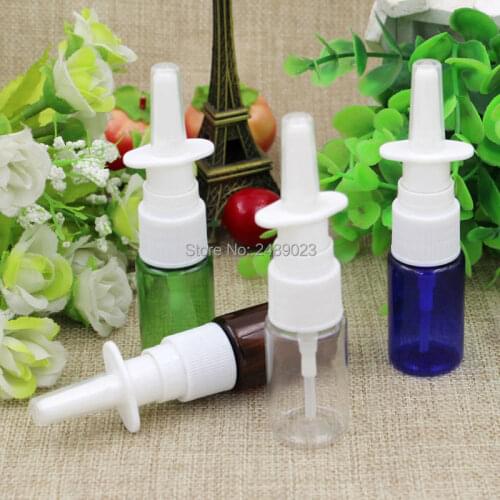 10ML PET Empty Fine Nasal Spray Mist Plastic Bottle Cosmetic Nose Spray Bottle Makeup Tools Packing 20pcs/lot