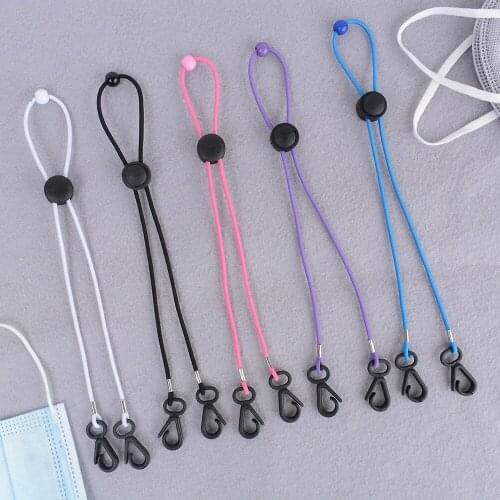 5 Pieces Adjustable Length Masks Lanyard Chain Holder Anti-lost Straps Ear Pressure Relief Extender Elastic Band Cord Rope