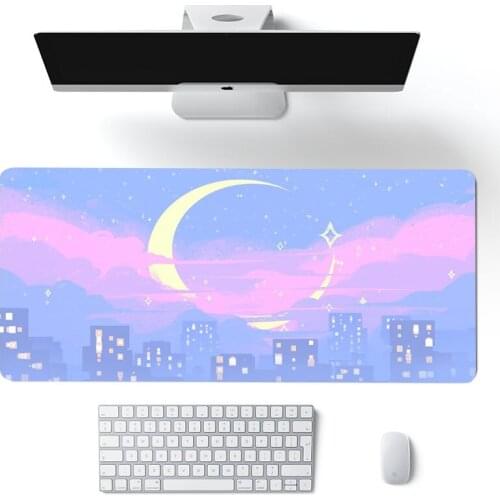 Pink mouse pad Moon landscape Large Mouse pad PC Computer mat Free Shipping Large Mouse Pad Keyboards mouse pad mat mouse pad