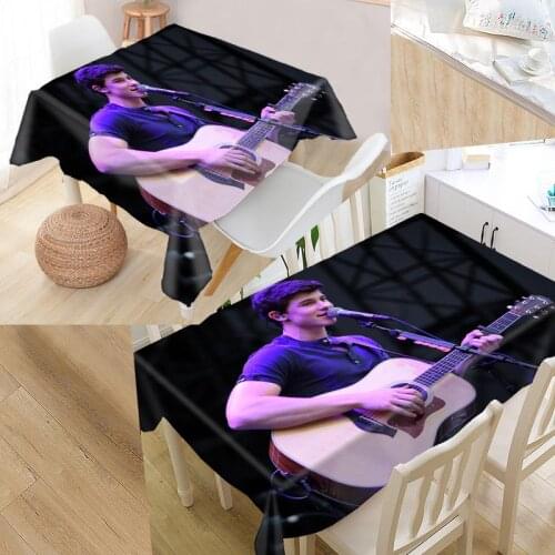 Shawn Mendes Custom Table Cloth Oxford Print Rectangular Waterproof Oilproof Table Cover Square Wedding Tablecloth P