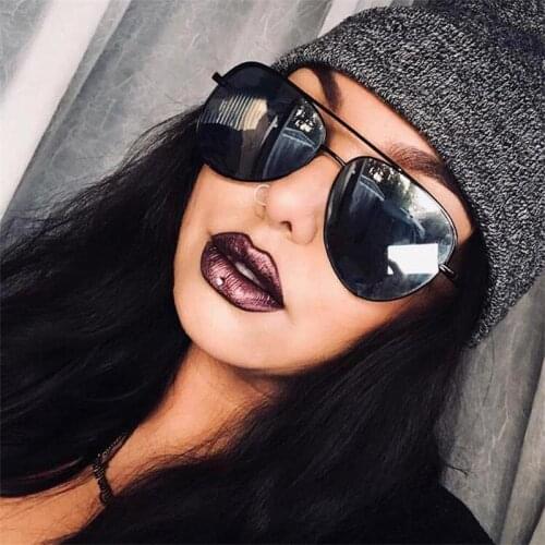 Fashion Black Pilot Mini Sunglasses Women Men Shades UV400 Sun Glasses Luxury Brand Flat Top Sexy Glasses Sunnies