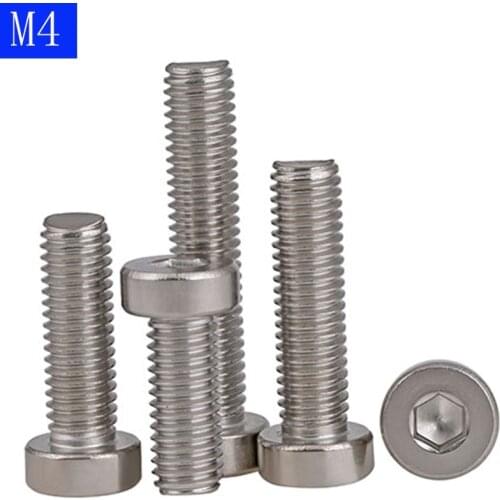 M4 x 0.7 4mm Low Head Allen Bolt Hex Socket Cap Screws A2 -70 304 Stainless Steel DIN 7984