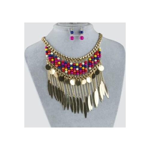 Beaded Collar Necklace Set