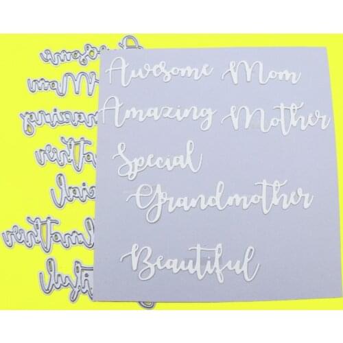 Cutting Dies Mother Words Sentiments Scrapbook Cardmaking DIY Paper Craft Metal Stencil