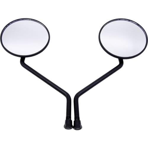 1 Pair 10mm Universal Motorcycle Rearview Mirror Handle Bar End Side Round Mirrors Aluminum for Honda Suzuki Yamaha Kawasaki