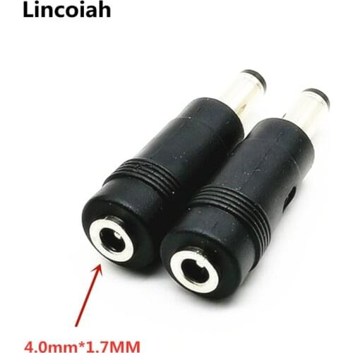 1pcs 4.0x1.7mm female jack to 5.5x2.1mm male plug DC Power Connector Adapter Laptop 4.0*1.7 to 5.5*2.1