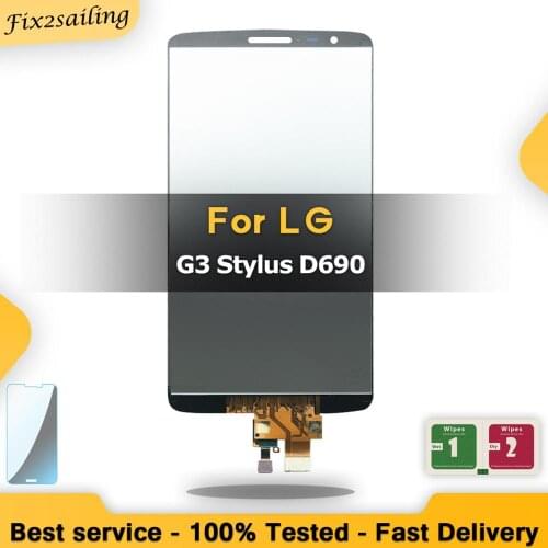 100% Tested Working LCD Display Touch Screen Digitizer Replacement Panel Full Assembly For LG G3 Stylus D690 5.5"