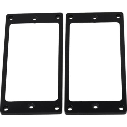2 x Flat METAL Humbucker Pickup Frame Cover Plate BLACK