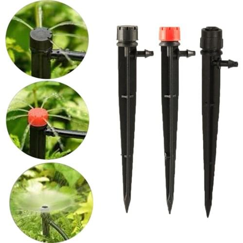 20PCS garden plug adjustable irrigation dripper 180/360° water flow connect 4/7mm hose agricultural irrigation garden tool
