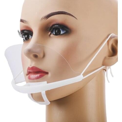 40pcs Sanitary masks hotel food transparent masks kitchen restaurant dining special smile anti-fog saliva transparent masks