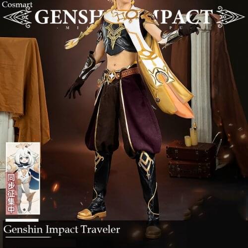 Anime Genshin Impact Traveler Paimon Cosplay Costume Game Suit Uniform Halloween Party Outfit For Women Men New 2021