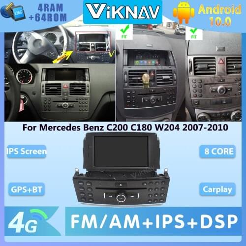 Android Car Radio for Mercedes Benz C200 C180 W204 2007-2010 Car Screen Auto Stereo Receiver Multimedia Player GPS navigation
