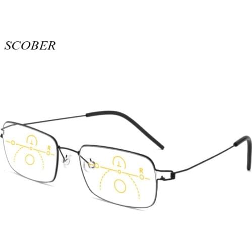 Without screws Anti-blue Progressive multifocal reading glasses smart zoom reading glasses women far near presbyopic glass