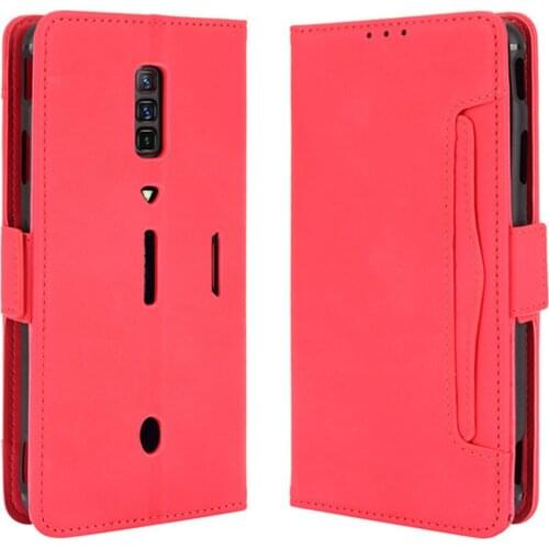 Phone Leather Case Flip Multi-card Slot Protective Sleeve Cover Shell for Nubia Red Magic 6/Red Magic 6 Pro Smartphone