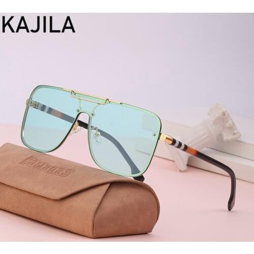 Men Square Rimless Sunglasses 2021 Luxury Brand One Piece Frameless Sun Glasses For Women Fashion Ladies Eyewear Shades UV400