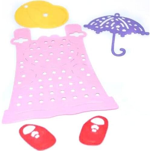 DIY brand Dies Scrapbook Metal Decorative Crafts Dies Set Skirt Die-Cutting Embossing Shoes hats Umbrella Angel Girl Dies Set