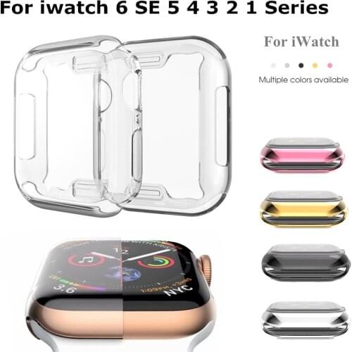 All-inclusive Watch Cover For Apple Watch 6 SE 5 4 44mm 40mm Thin Case for iWatch 3 2 1 42mm 38mm for watch Screen Protector