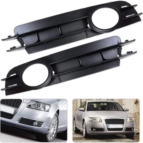 Car Front Bumper Fog Light Lamp Grill Grille For- A6 / A6 Quattro C6 2005-2008