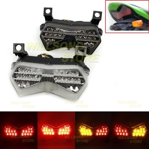 LED Rear Tail Brake Light Blinker Turn Signal Integrated Lamp For KAWASAKI Z 750/750S/1000 ZX 6R/6RR Motorcycle Lighting