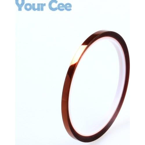 2 pcs Temperature Resistant Tape Heat Dedicated Tape Polyimide Tape for BGA PCB SMT 3D Printer Up to 250 Celsius 5mm x 33m High