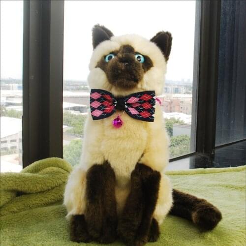 Pet Products Dog Supplies Accessories Color polyester Cat Tie Bow with Bell 10pc/lot