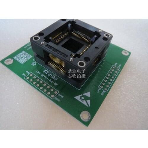 TQFP64 LQFP64 QFP64/DIP64 14*14MM 16*16mm/suit 1.6-2.5mm chips/Space 0.8mm OTQ-64-0.8-01 TQFP64 PCB Test Burn-In Socket Adapter