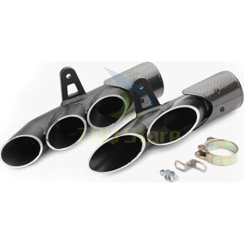 Universal Modified Motorcycle Exhaust Muffler Pipe Stainless Steel Dual Outlet Escape Moto For R6 Z900 Zx6r Cbr500r Gsxr1000r