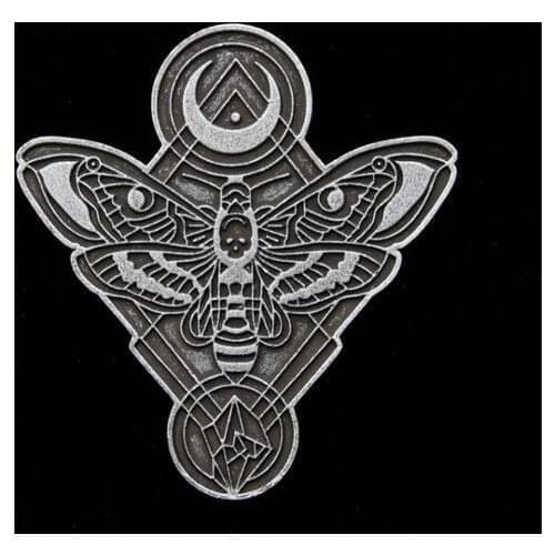 Dead Head Skull Moth Brooch Insect Moon Butterfly Vintage Mystical Gothic Jewelry Brooch Pin