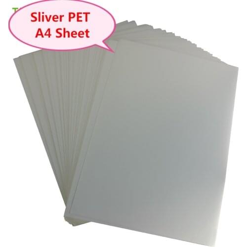 A4 Sliver PET Inkjet Label waterproof plastic film Scratch resistance for ink Printer