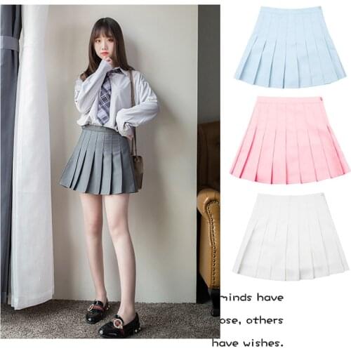 Spring Summer Harajuku Women Fashion Womens Fashion Summer high waist pleated skirt Wind Cosplay skirt kawaii Female Skirts
