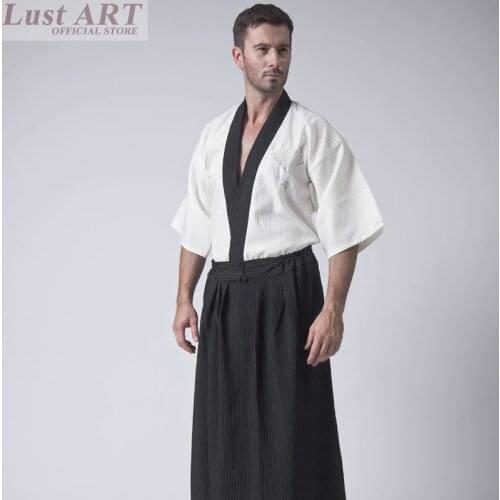 Japanese kimono traditional for men yukata male haori obi samurai warrior clothing costume cosplay kimono national AA034