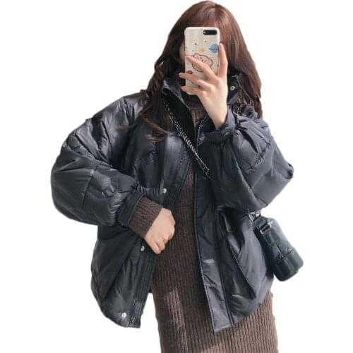 Winter Lightweight Down Jacket Women Short Winter Coat 2020 New Korean Loose Fashion Outwear Duck Down Jacket NS2095