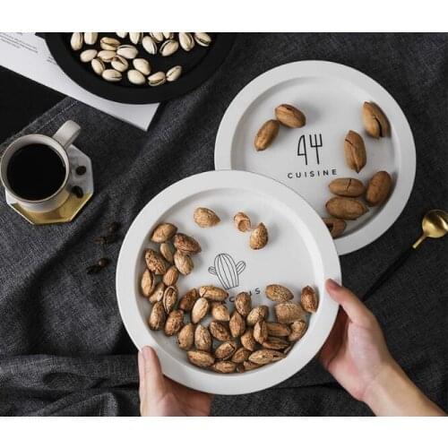 1PC Nordic Plastic Food Tray Restaurant Serving Trays for Tea Cake Kitchen Bar Dinnerware Hotel Fruits Snacks Plate OK 0808