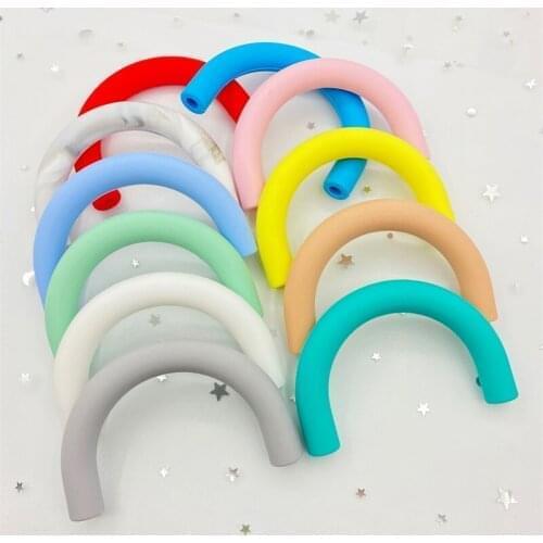 10Pcs Baby Silicone Type For Baby Teether Teething Toys More Colorful SIlicone For Baby Infant Soft and Flexible Handmaking DIY