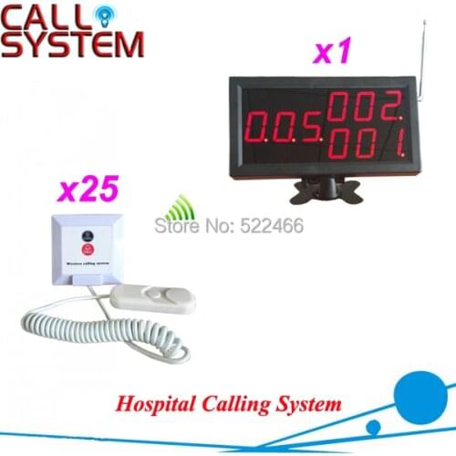 25 patient buttons and 1 nurse display for one complete system for Hospital Paging System, Shipping Free