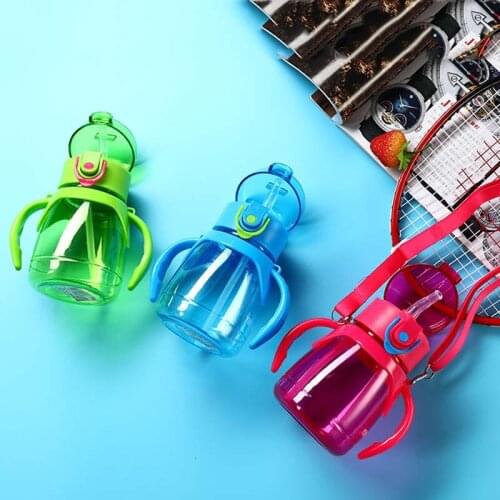 300ml Baby Drinking Bottles Training Cup with Handle Strap Infant Learn To Drink Cups Water Mugs Children Gift Toddler Drinkware