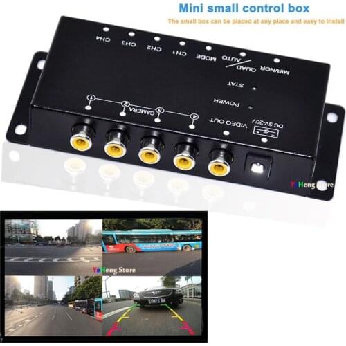 4-Way Video Car Switch Parking Camera 4 View Image Split-Screen Control Box Converter Kits