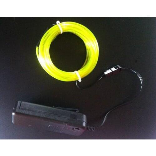 50pcs/lot 5M Neon EL Wire LED Light Tube strobe flexible Glow Light Car Dance Party Bar Decor DIY&Controller-9 COLORS optional