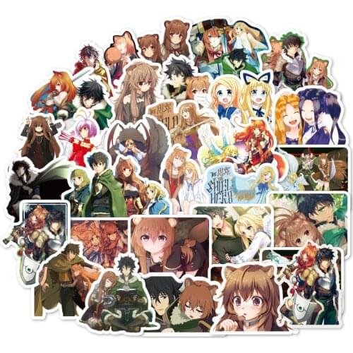 50PCS Tate No Yuusha No Nariagari Japan Anime Stickers Skateboard Suitcase Guitar Luggage Laptop Sticker For Kid Classic Toy F4