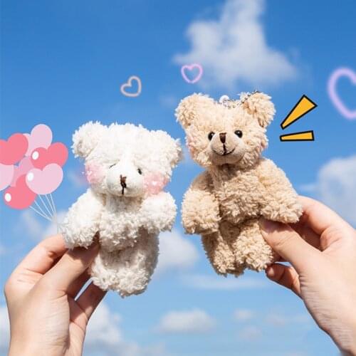 Anime Backpack Pendant Ita Bag Accessories Keychain Cute plush bear hanger for bag brown white Doll Plush Keychain Toys H318